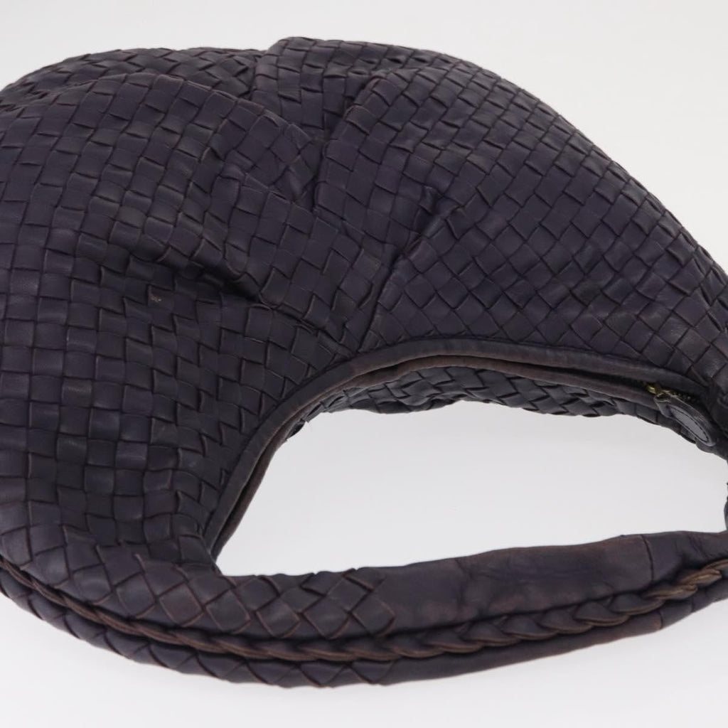 Bottega Veneta Veneta Hobo Pleated Intrecciato Nappa Purple Leather Shoulder Bag Bag