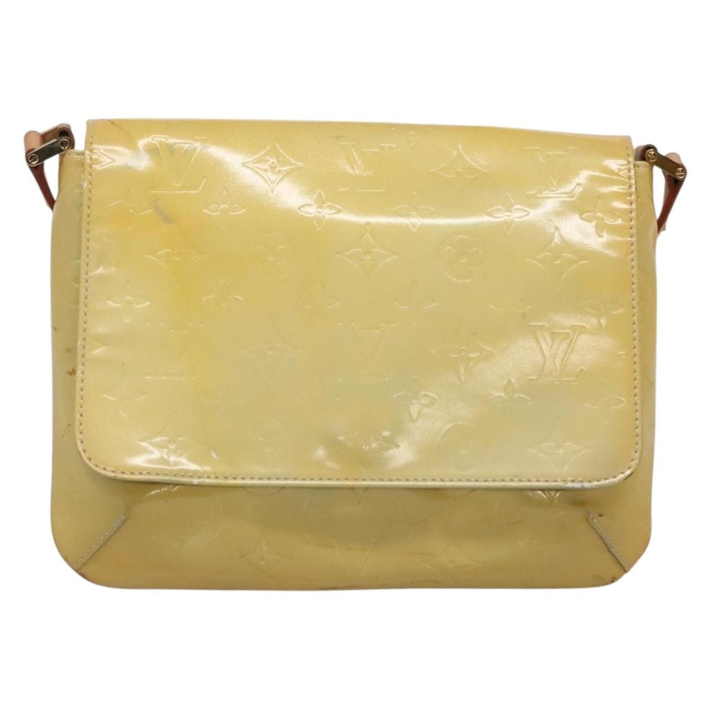 Louis Vuitton Thompson Street Handbag Monogram Vernis Beige Patent_Leather Shoulder Bag