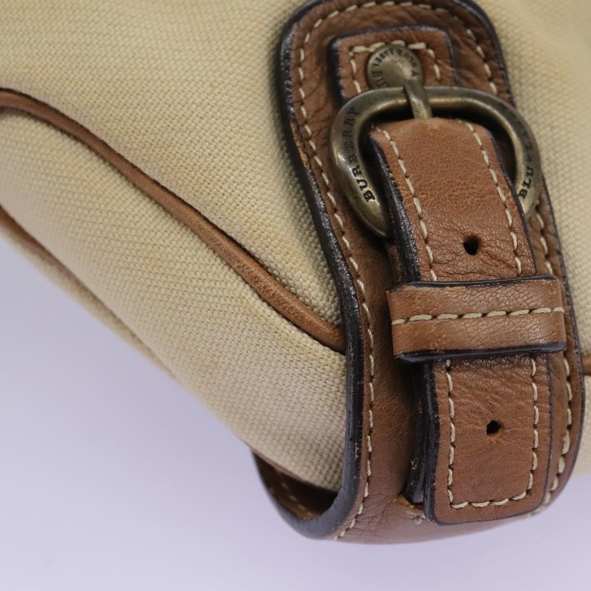 Burberry Blue Label Shoulder Bag Canvas Beige Canvas Shoulder Bag