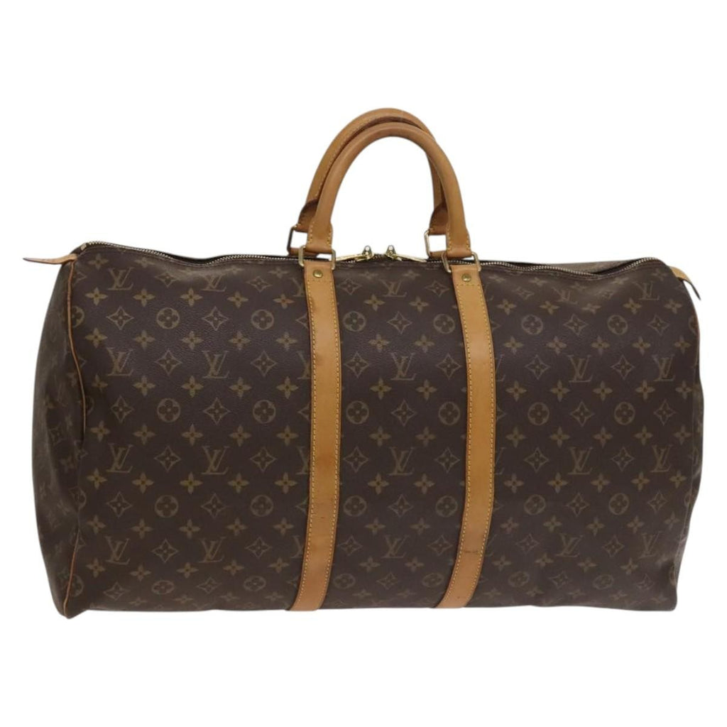 Louis Vuitton Keepall Bag Monogram Canvas Brown Canvas Travel Bag