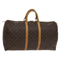 Louis Vuitton Keepall Bag Monogram Canvas Brown Canvas Travel Bag