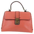 Bottega Veneta Piazza Top Handle Bag Leather With Intrecciato Detail Pink Leather Handbag