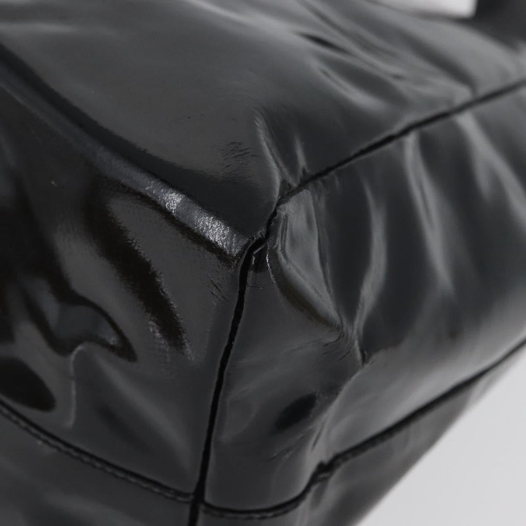 Prada Vintage Handbag Patent Leather Black Patent_Leather Handbag