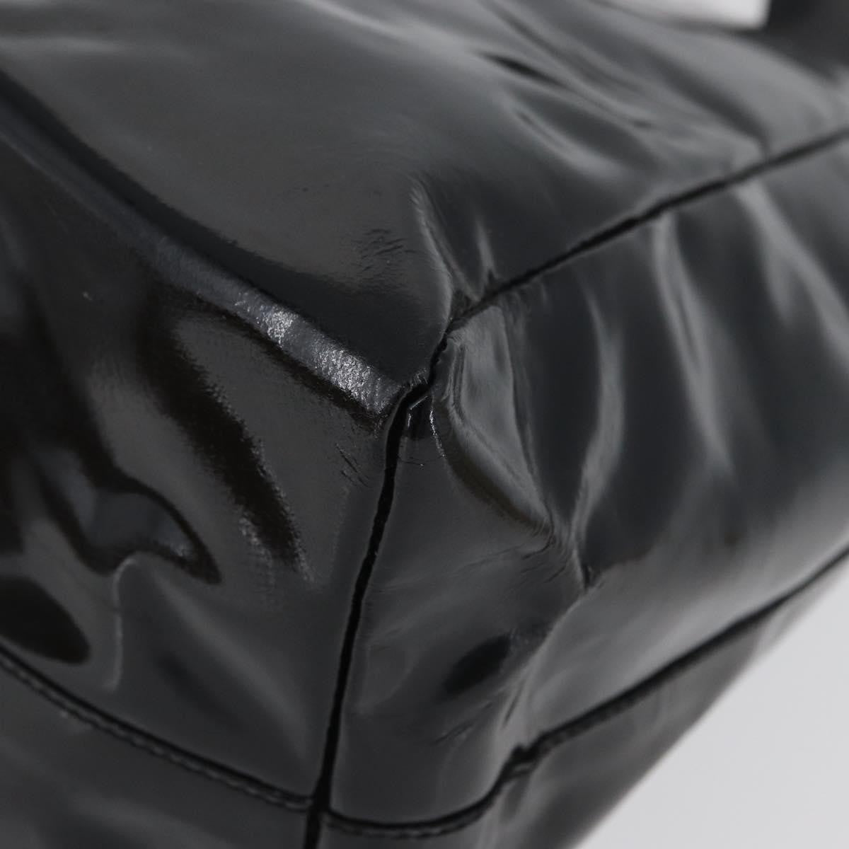 Prada Vintage Handbag Patent Leather Black Patent_Leather Handbag