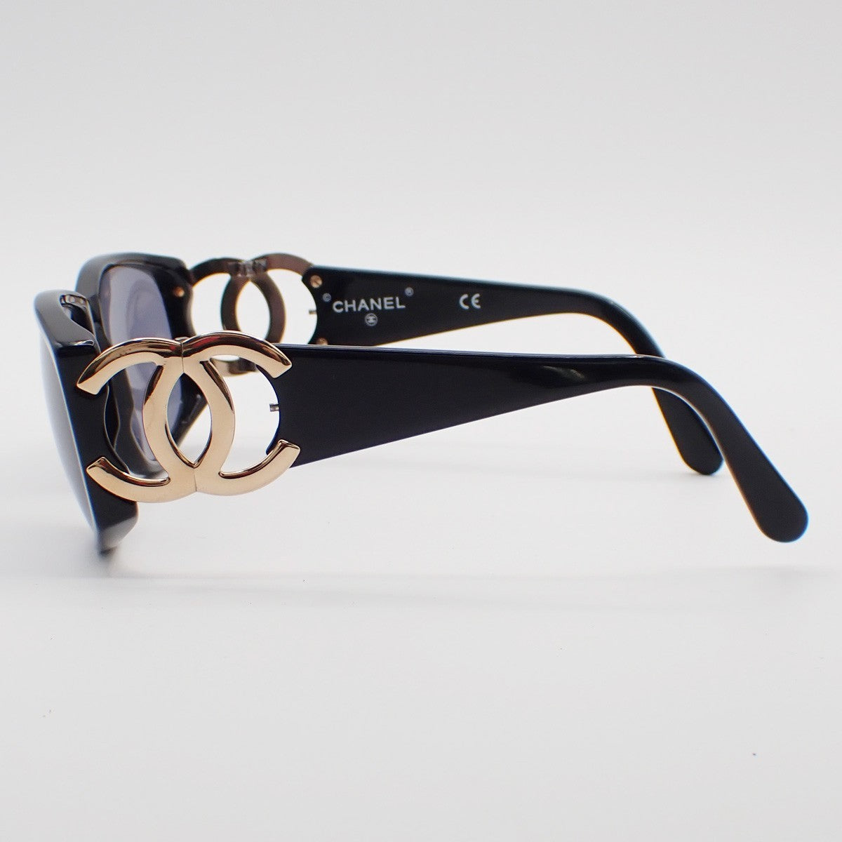 Chanel Logo Cc Sunglasses Plastic Black Plastic Sunglasse Accessory