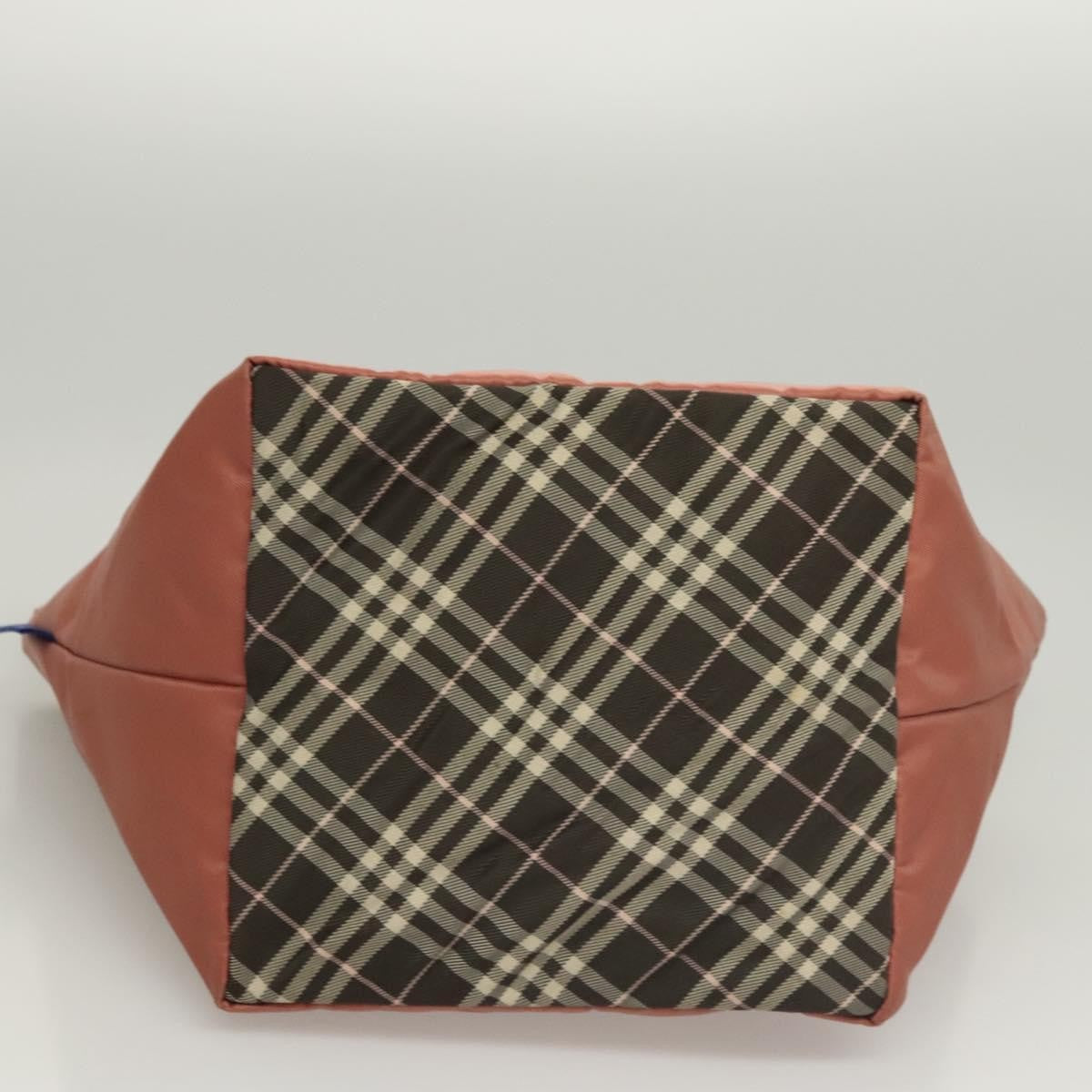 Burberry Nova Check Blue Label Nylon Pink Nylon Handbag