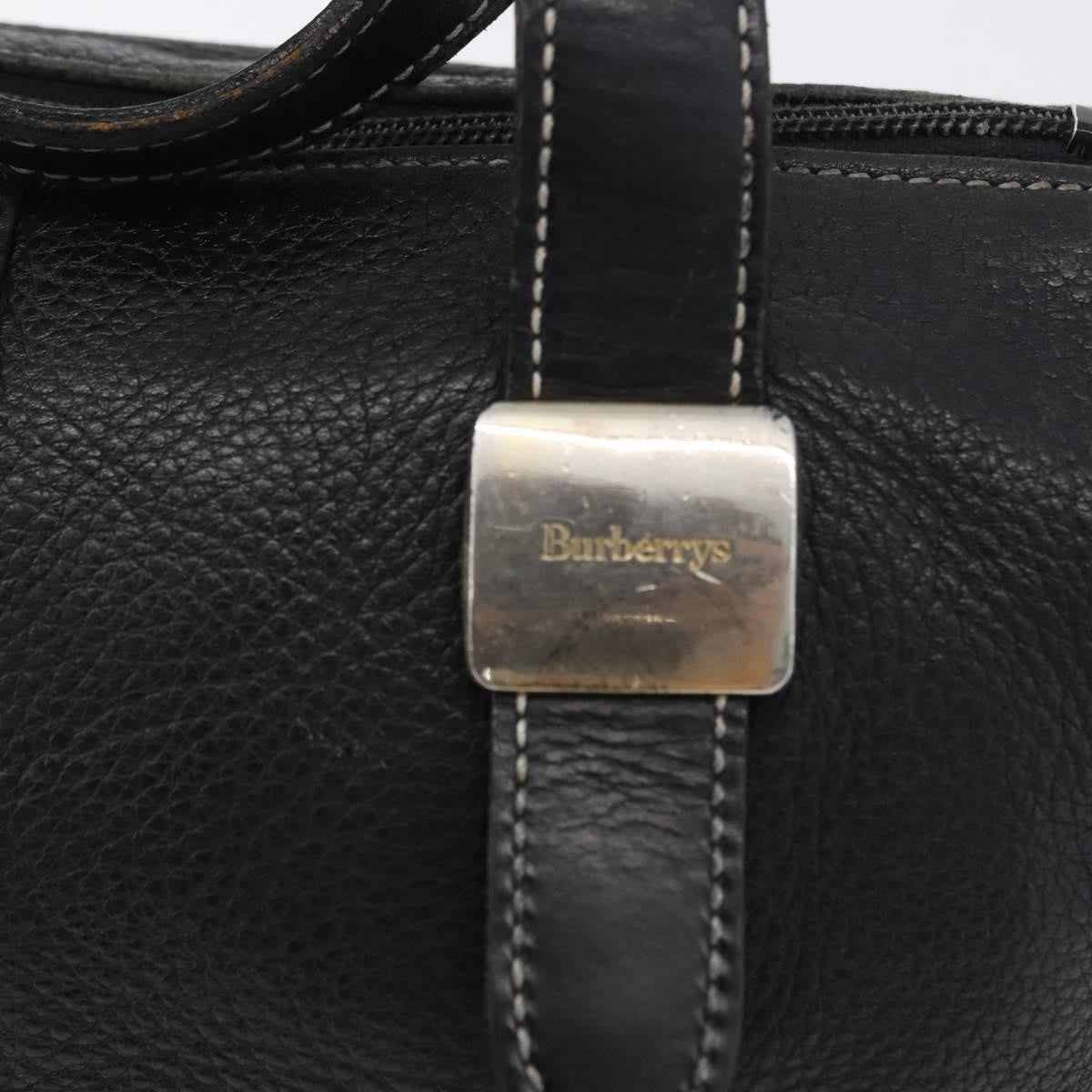 Burberry Vintage Handbag Leather Black Leather Handbag