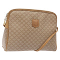 Celine Vintage Macadam Shoulder Bag Canvas And Leather Beige Canvas Shoulder Bag Bag