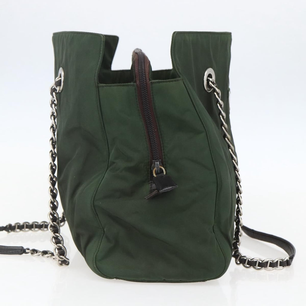Prada Re-Edition 1995 Chain Tote Quilted Re-Nylon Khaki Nylon Shoulder Bag Bag