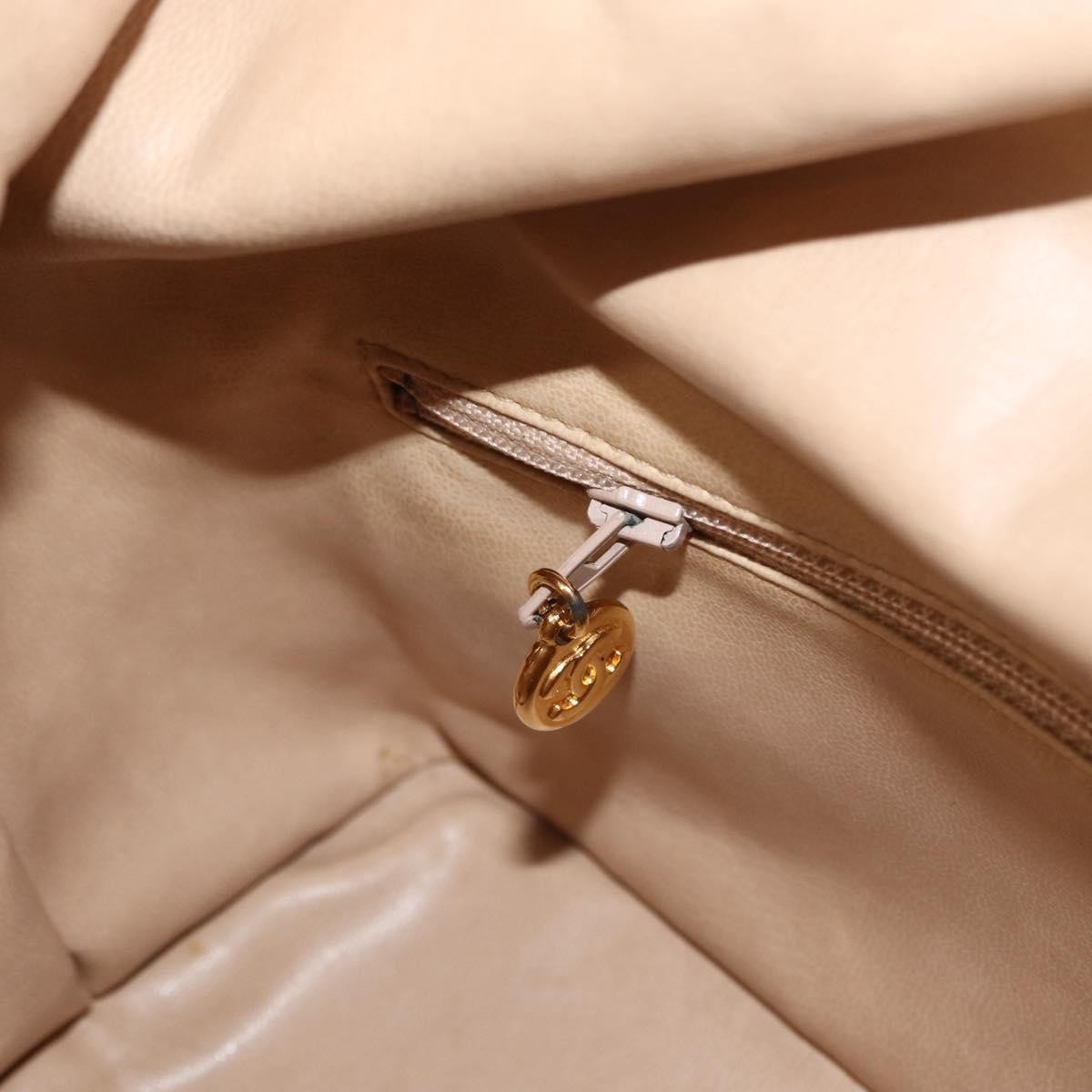 Chanel Gabrielle Drawstring Bag Quilted Calfskin Beige Leather Shoulder Bag Bag