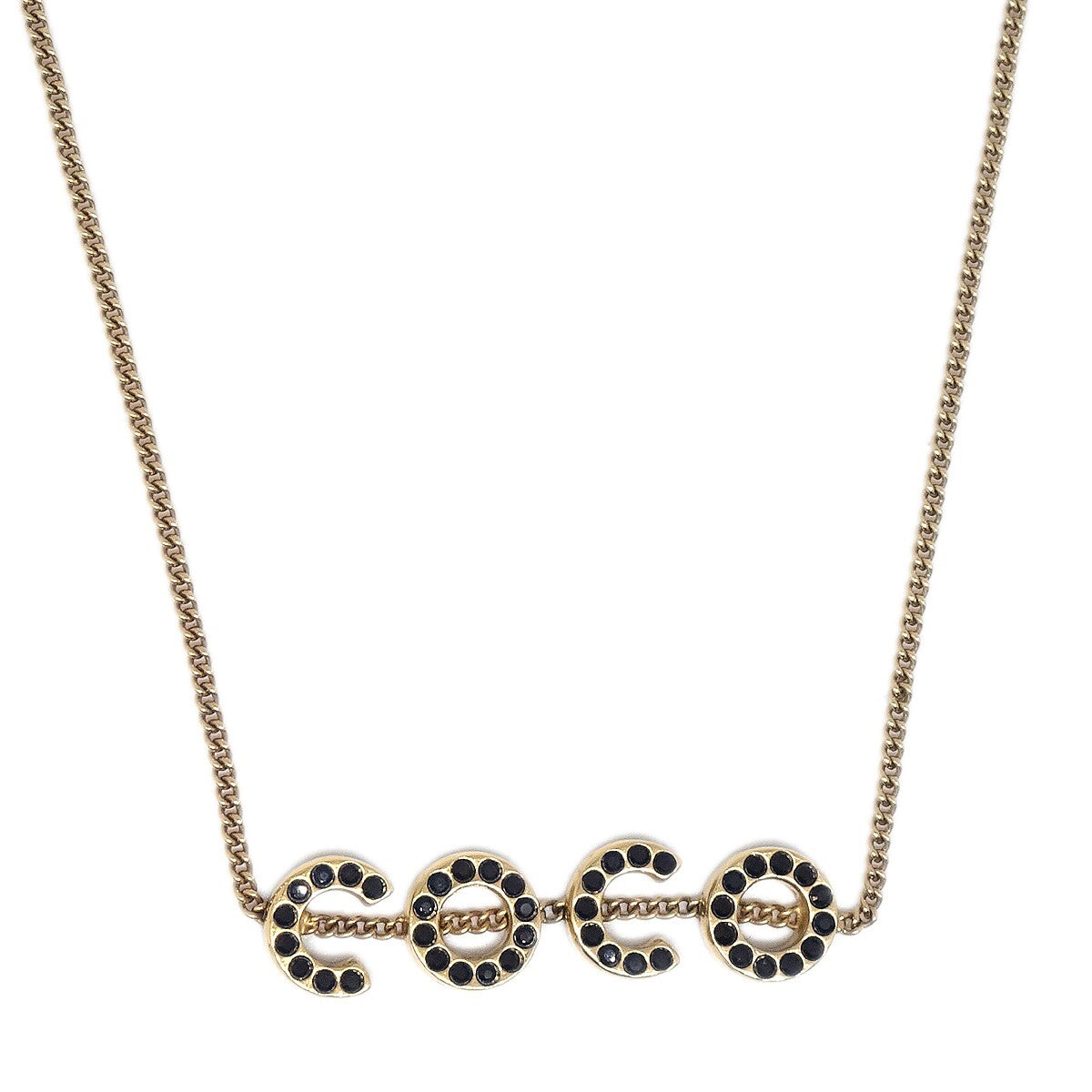 Chanel Coco Long Necklace Gold-Plated Gold Gold_Plated Necklace Jewelry
