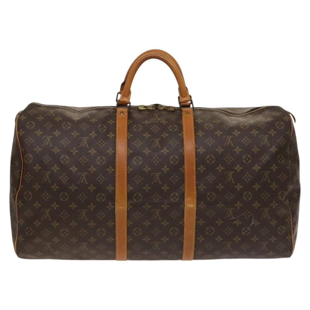Louis Vuitton Keepall Bag Monogram Canvas Brown Canvas Travel Bag