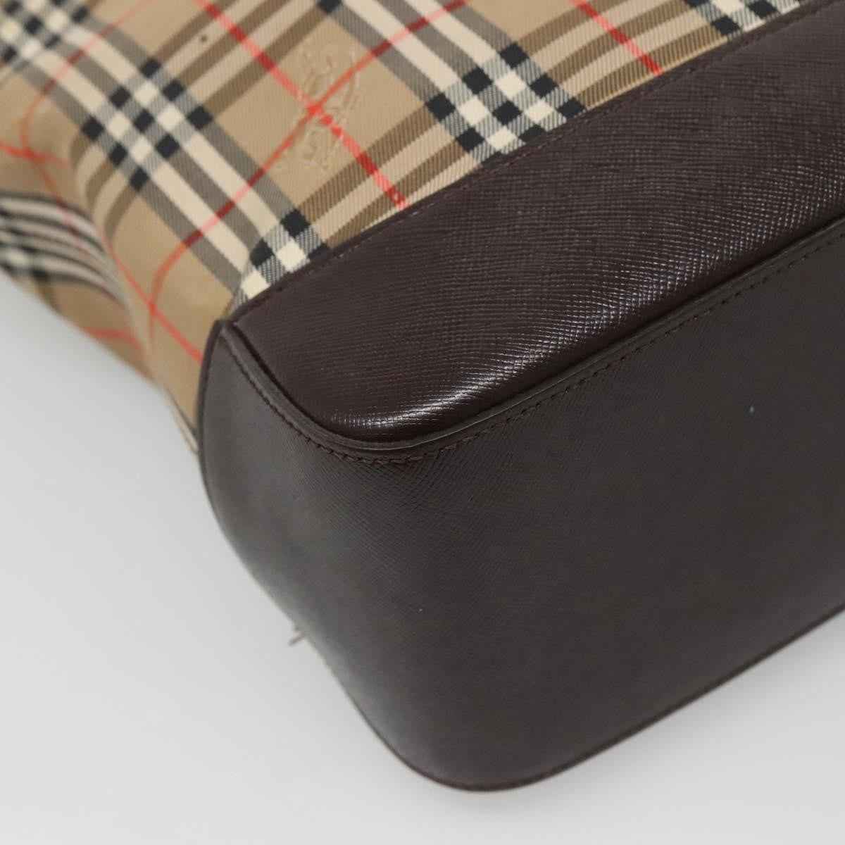 Burberry Nova Check Tote Canvas And Leather Beige Canvas Tote Bag