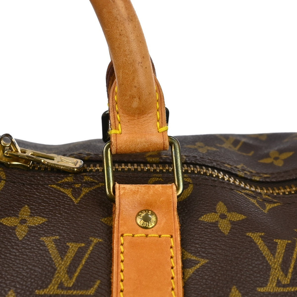 Louis Vuitton Keepall Bandouliere Bag Monogram Canvas Brown Canvas Travel Bag