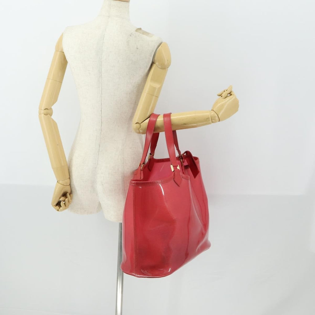 Louis Vuitton Plage Lagoon Bay Handbag Vinyl Epi Leather Red Plastic Tote Bag