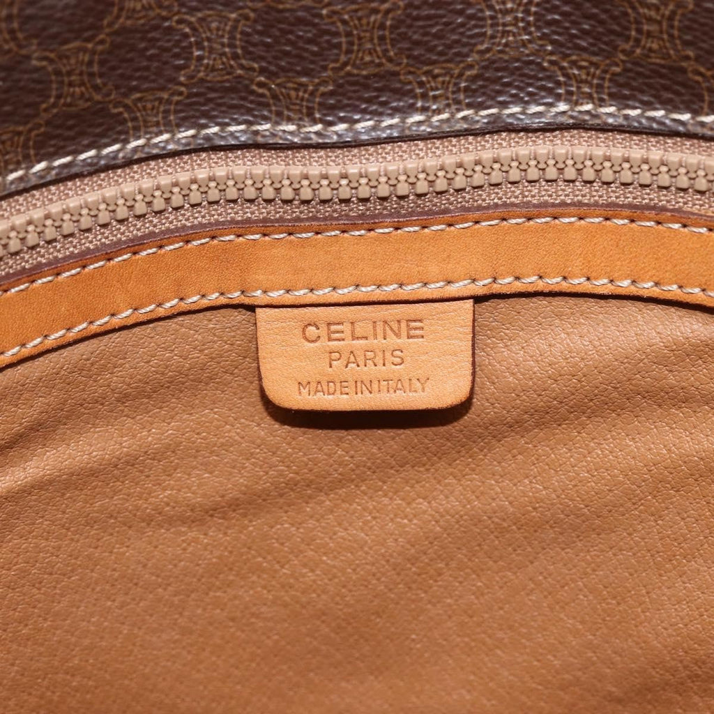 Celine Vintage Macadam Tote Bag Canvas Brown Canvas Tote Bag Bag