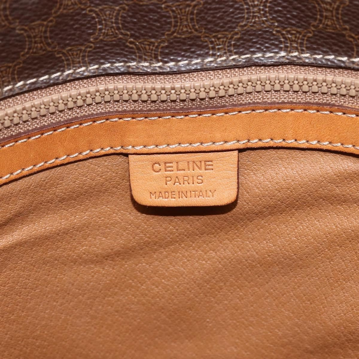 Celine Vintage Macadam Tote Bag Canvas Brown Canvas Tote Bag Bag