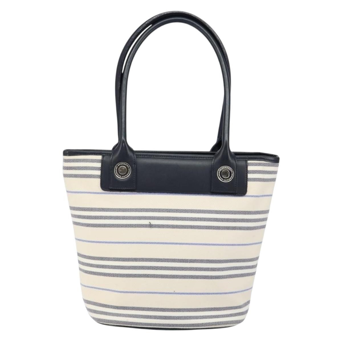 Burberry Blue Label Tote Bag Canvas White Canvas Tote Bag