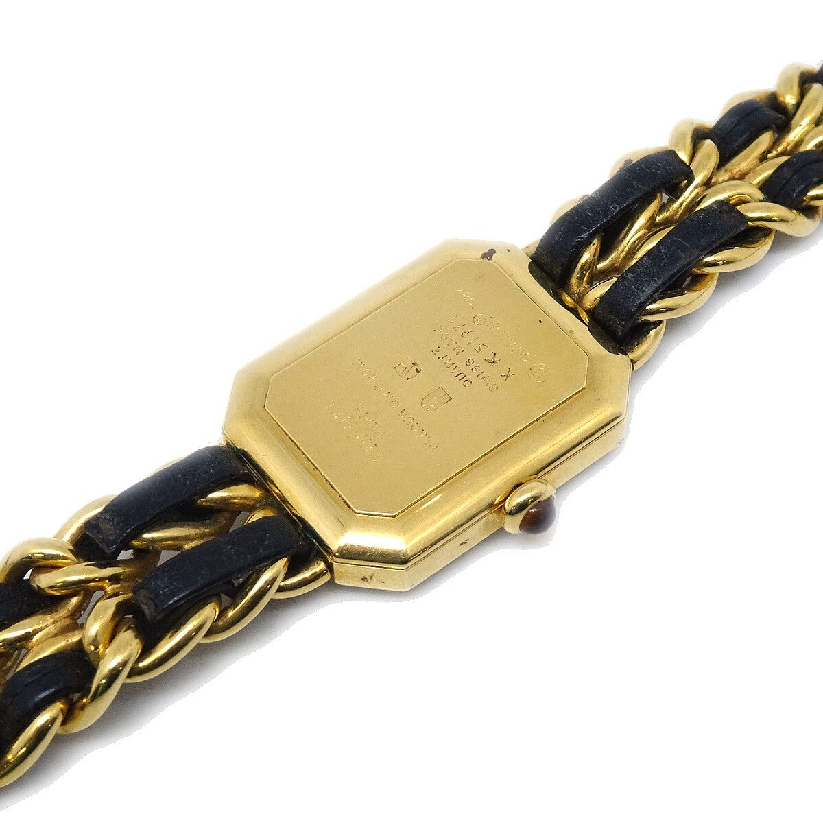 Chanel Premiere Rock Quartz Watch Plated Metal And Leather Watch