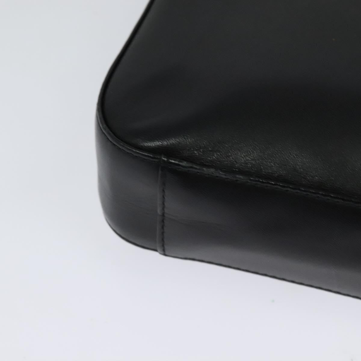Burberry Front Pocket Flap Messenger Leather With Vintage Check Canvas Black Leather Bag