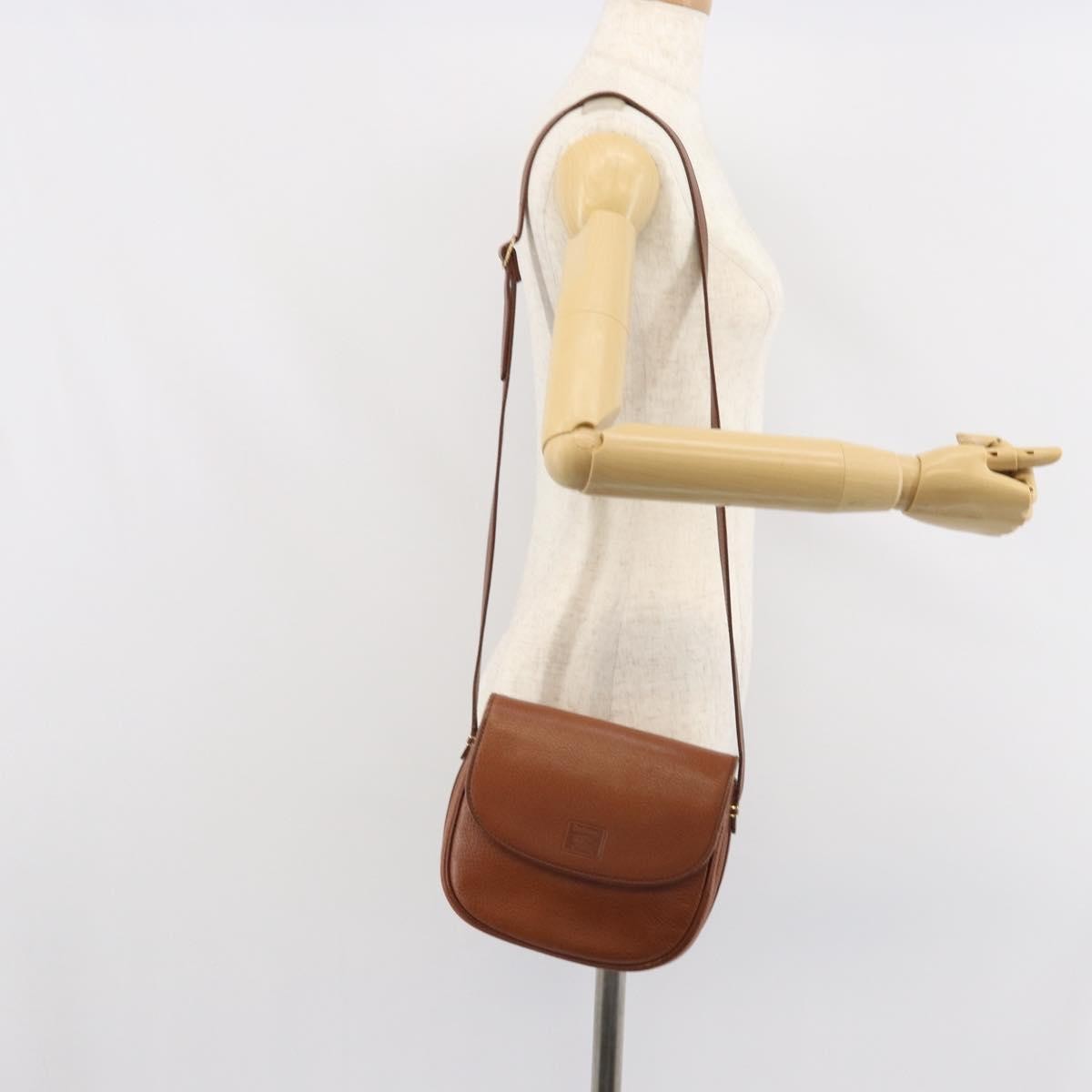 Burberry Vintage Shoulder Bag Leather Brown Leather Shoulder Bag
