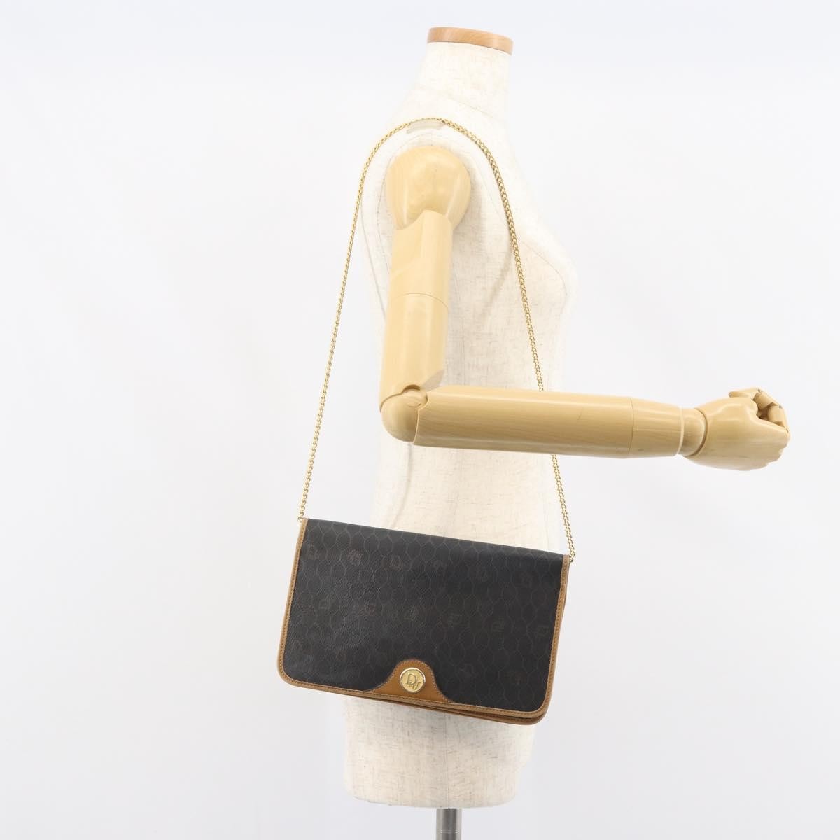Christian Dior Vintage Honeycomb Clutch Canvas Black Canvas Clutche & Pouche Bag (Pre-Owned)