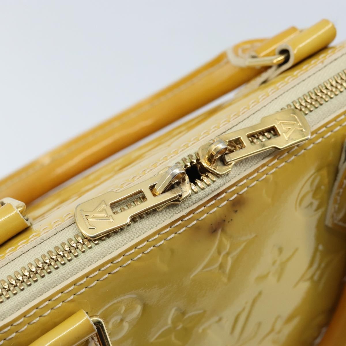 Louis Vuitton Alma Handbag Monogram Vernis Yellow Patent_Leather Handbag