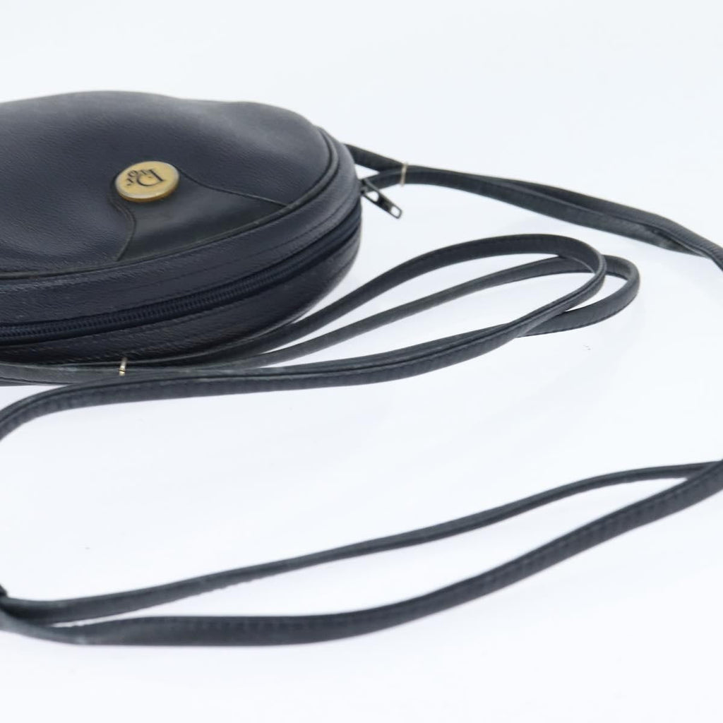 Christian Dior Vintage Honeycomb Shoulder Bag Canvas And Leather Navy Pvc Shoulder Bag Bag (Pre-Owned)