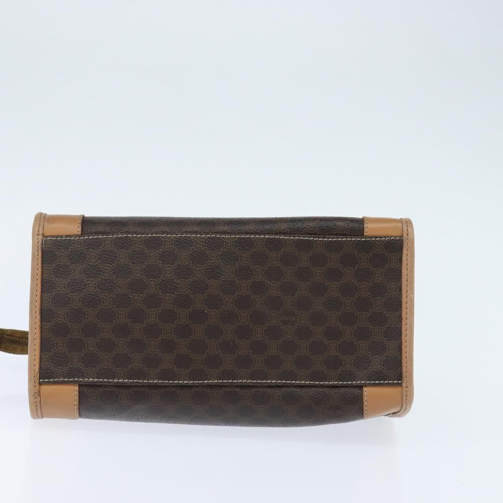 Celine Vintage Macadam Tote Bag Canvas Brown Canvas Tote Bag Bag