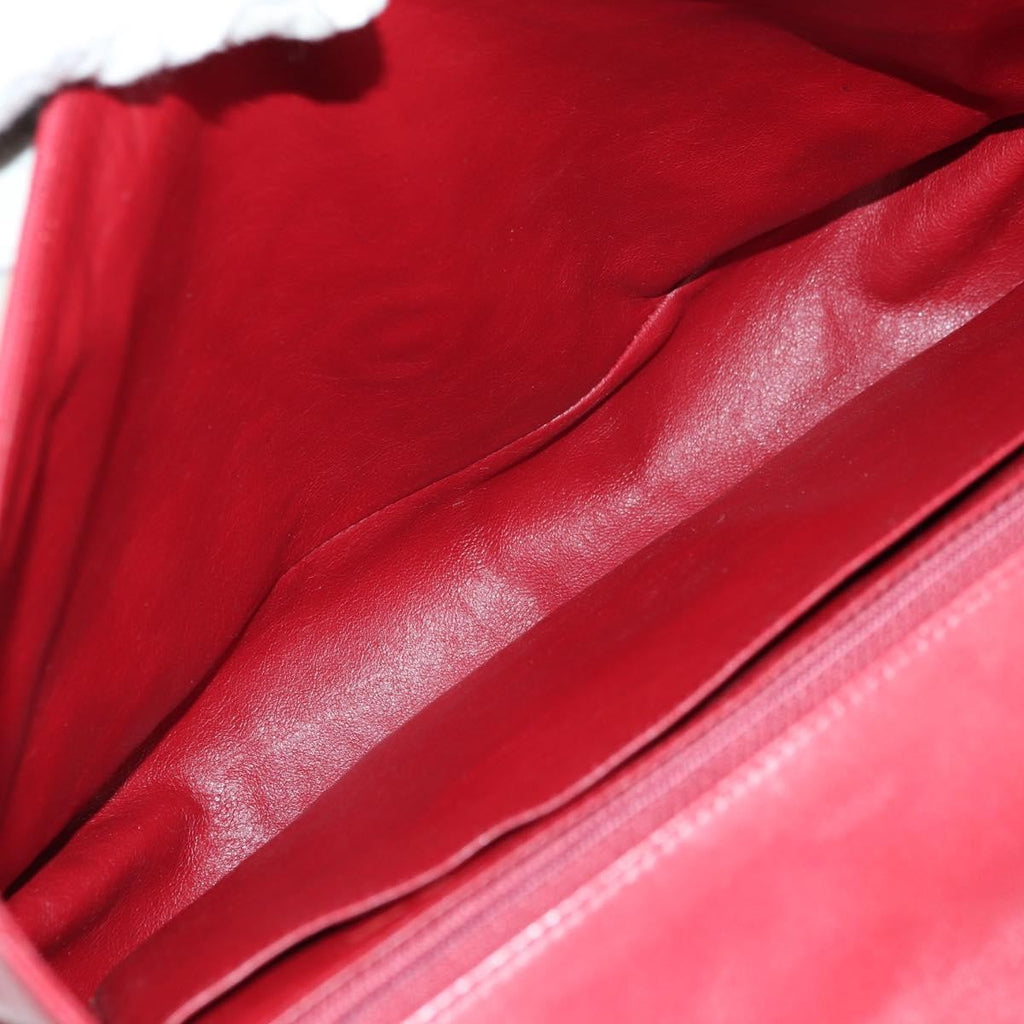 Chanel Classic Single Flap Bag Quilted Lambskin Red Leather Shoulder Bag Bag
