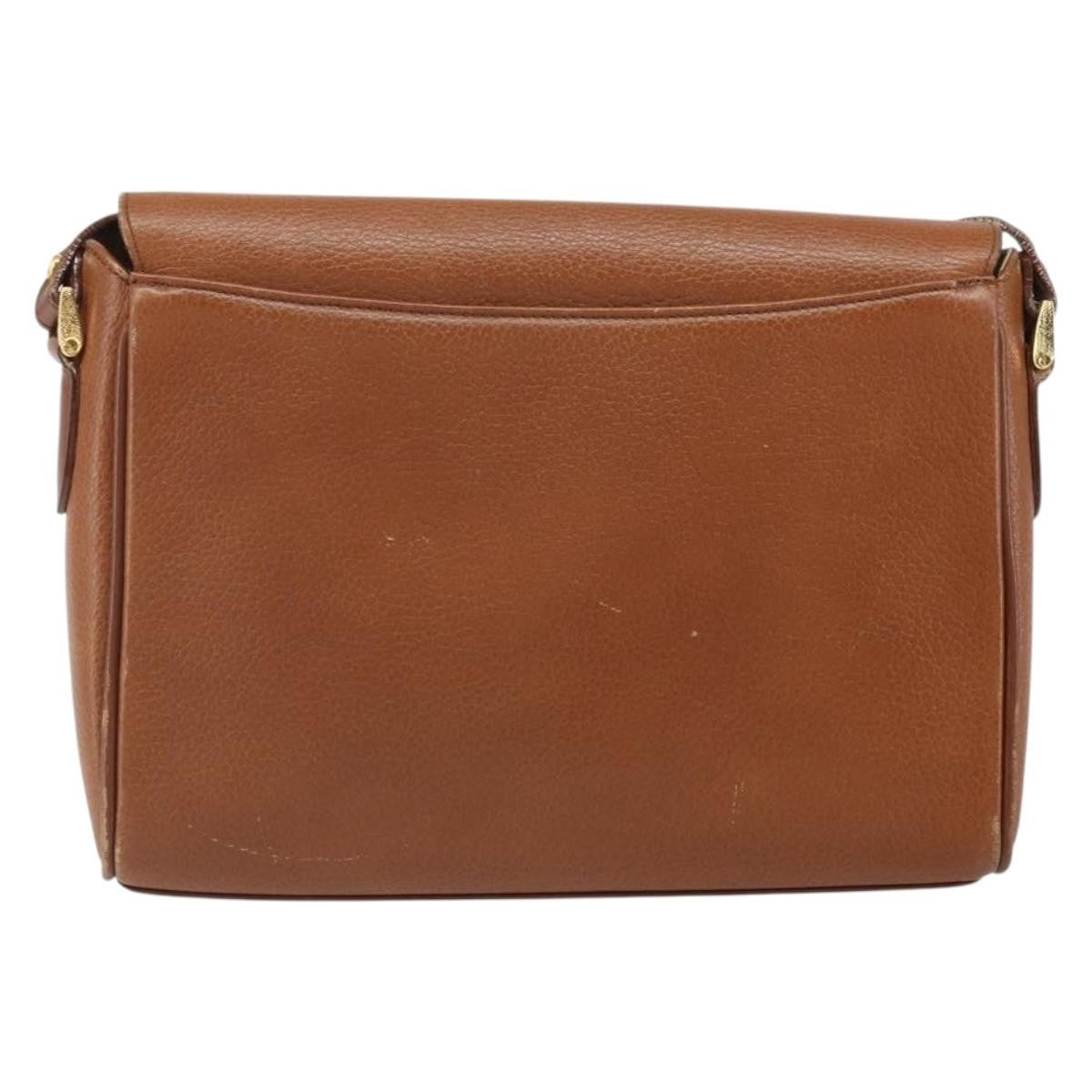 Burberry Vintage Shoulder Bag Leather Brown Leather Shoulder Bag
