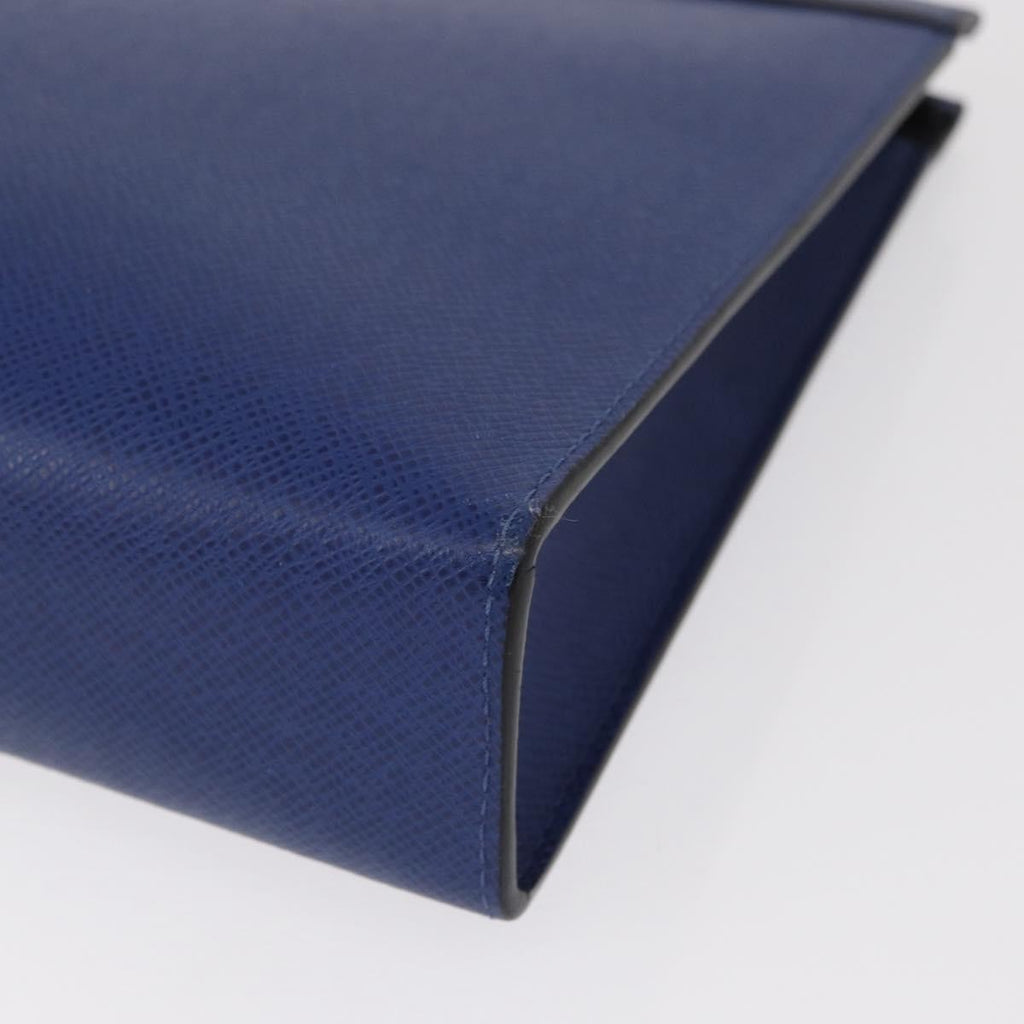 Louis Vuitton Pochette Voyage Taiga Leather Blue Leather Clutche & Pouche Bag