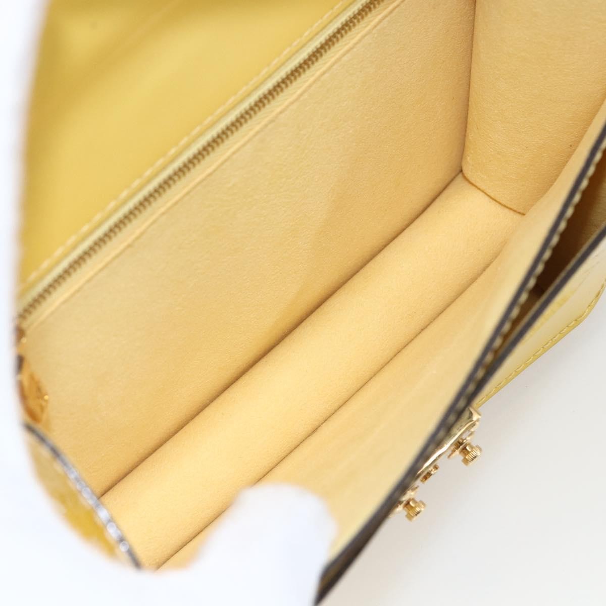 Louis Vuitton Monceau Handbag Vernis Yellow Patent_Leather Handbag
