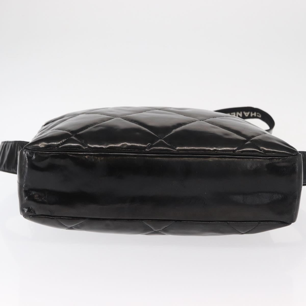Chanel Vintage Shoulder Bag Enamel Black Patent_Leather Shoulder Bag Bag