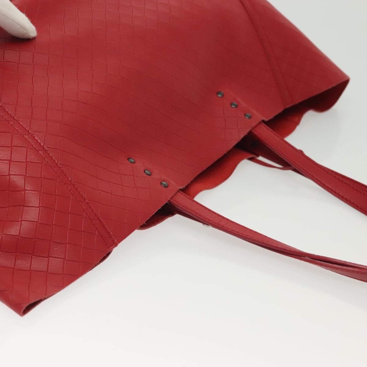 Bottega Veneta Intrecciomirage Tote Leather Red Leather Tote Bag Bag