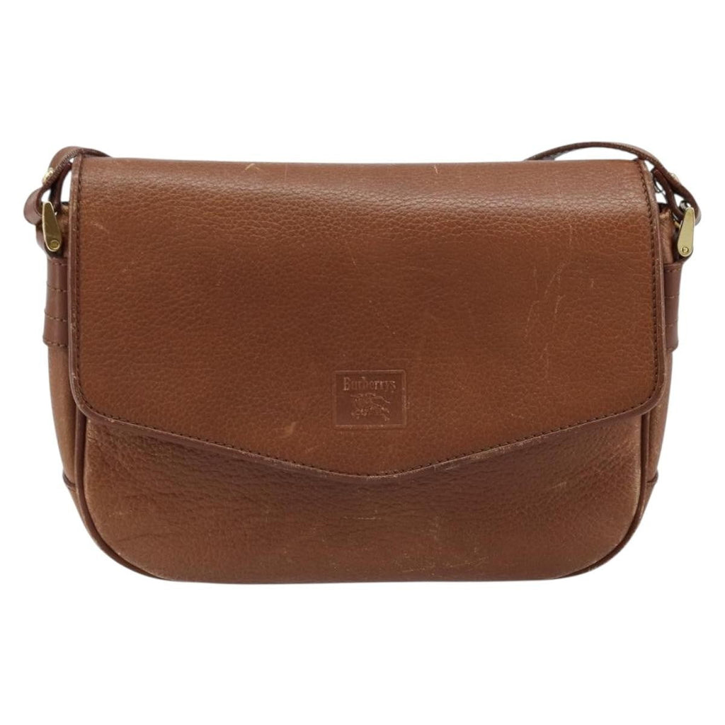 Burberry Flap Shoulder Bag Leather Brown Leather Shoulder Bag