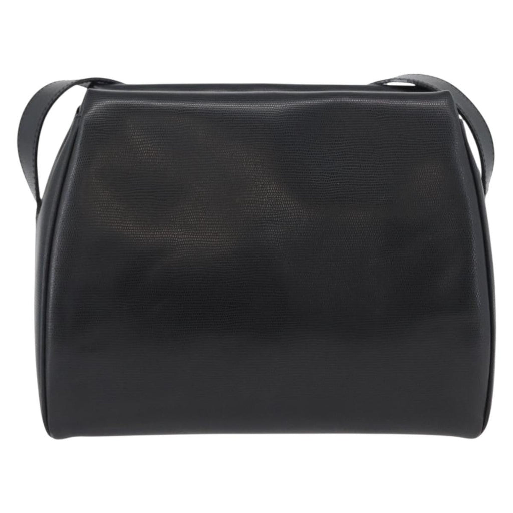 Celine Circle Logo Shoulder Bag Leather Black Leather Shoulder Bag Bag