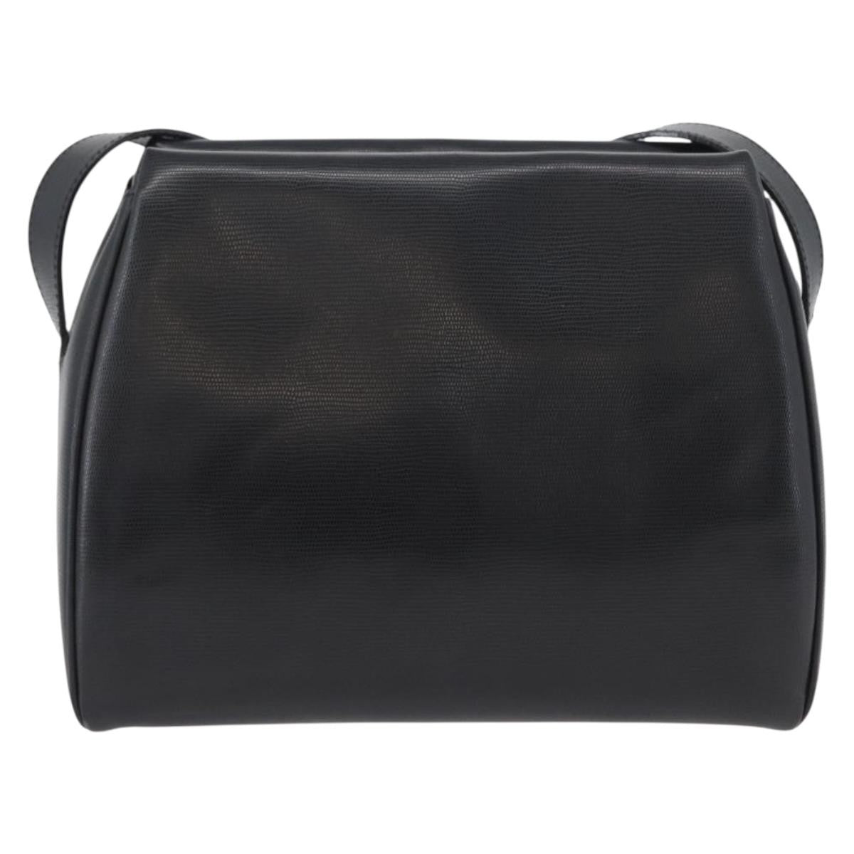 Celine Circle Logo Shoulder Bag Leather Black Leather Shoulder Bag Bag
