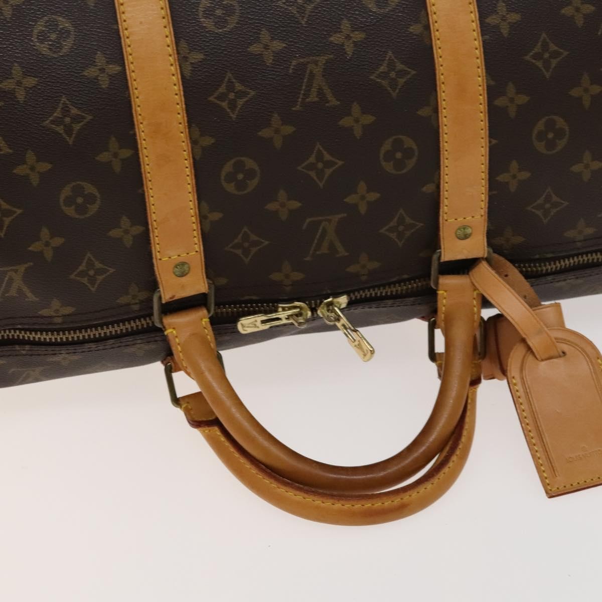 Louis Vuitton Keepall Bag Monogram Canvas Brown Canvas Travel Bag