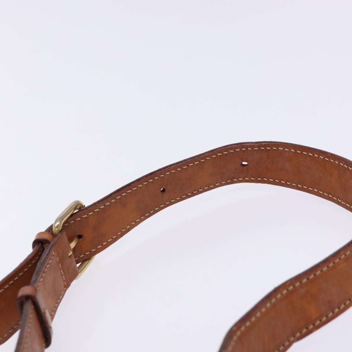 Celine Macadam Shoulder Bag Pvc Leather Brown Canvas Bag
