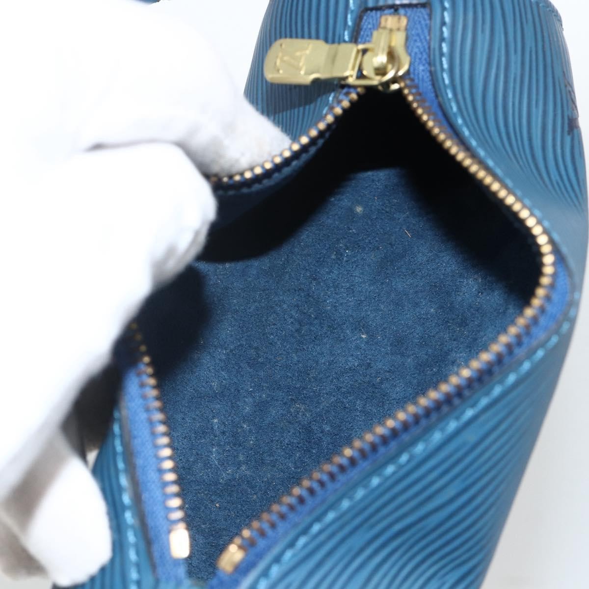 Louis Vuitton Soufflot Pochette Epi Leather Blue Leather Clutche & Pouche Bag