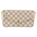 Louis Vuitton Felicie Pochette Damier White Canvas Clutche & Pouche Bag
