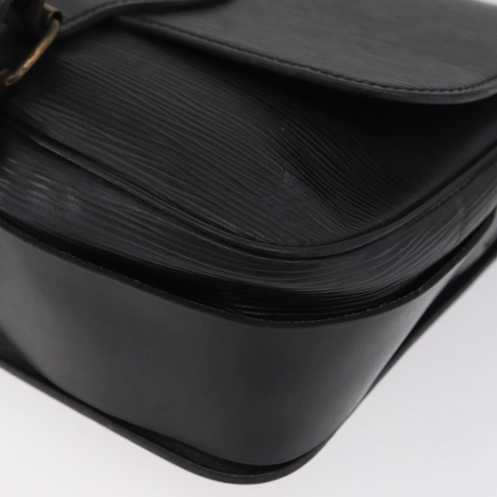 Louis Vuitton Cartouchiere Handbag Epi Leather Black Leather Shoulder Bag