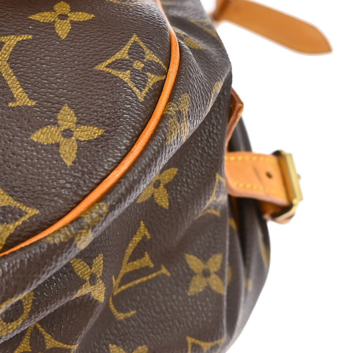 Louis Vuitton Saumur Handbag Monogram Canvas Brown Canvas Shoulder Bag