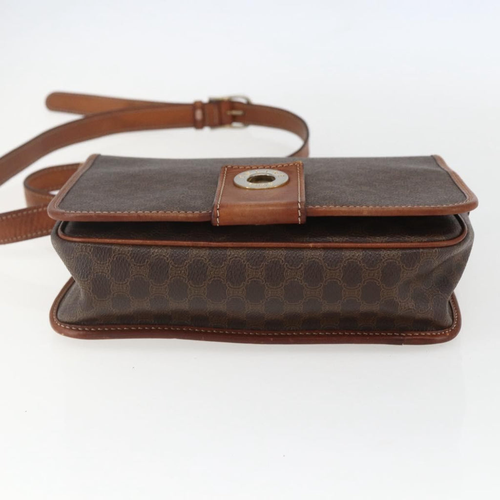 Celine Macadam Shoulder Bag Pvc Leather Brown Pvc Shoulder Bag Bag