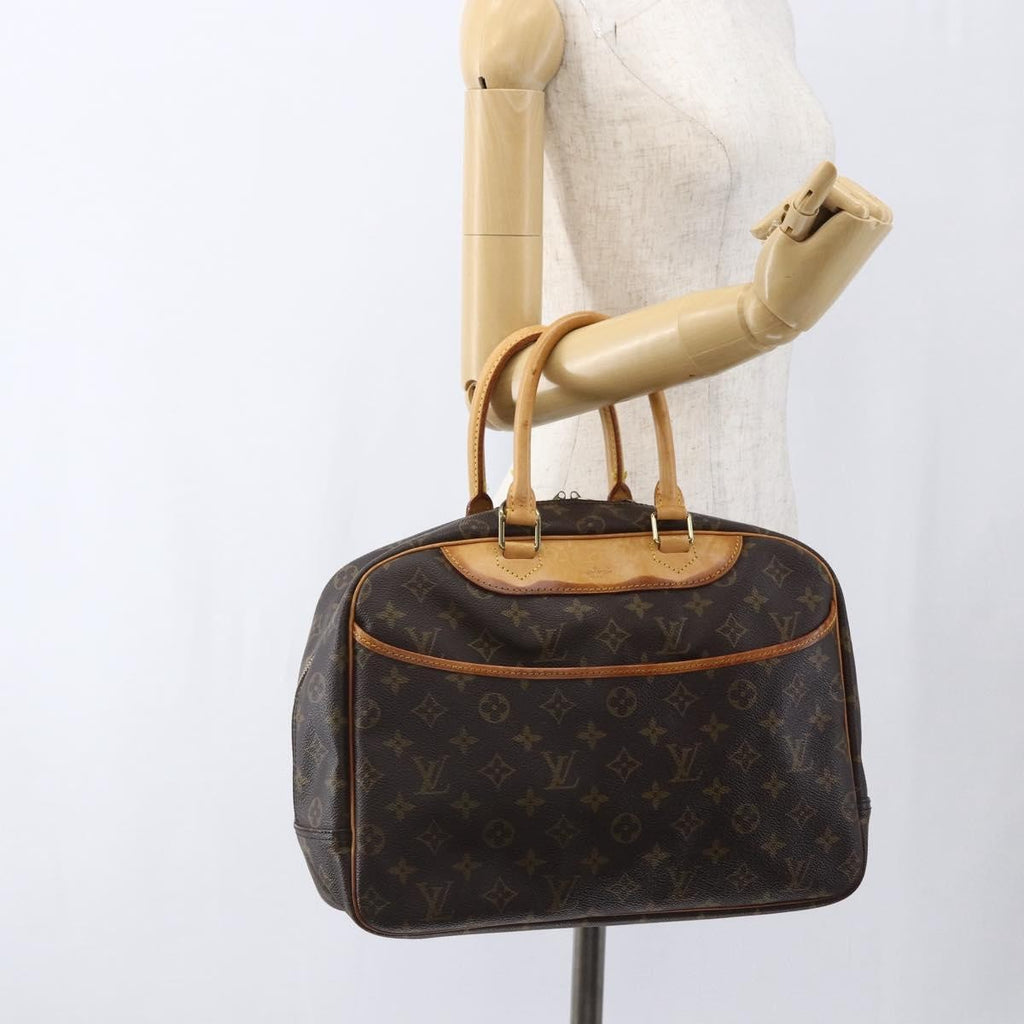 Louis Vuitton Deauville Handbag Monogram Canvas Brown Canvas Handbag