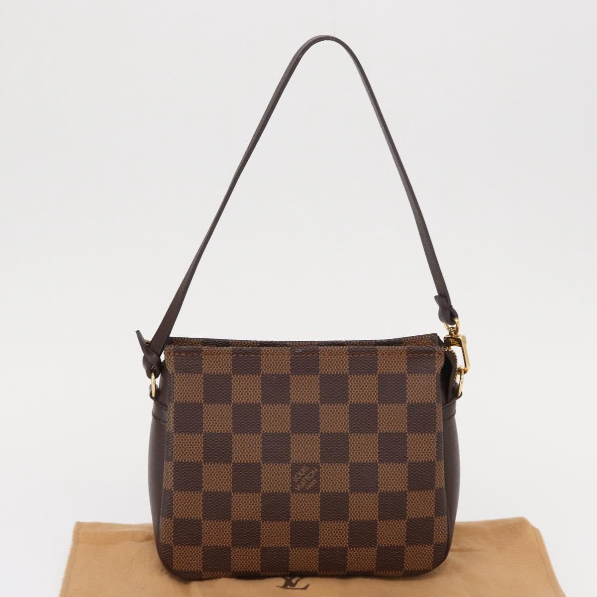 Louis Vuitton Trousse Make Up Bag Damier Canvas Brown Canvas Clutche & Pouche Bag