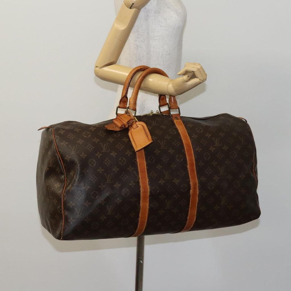 Louis Vuitton Keepall Bag Monogram Canvas Brown Canvas Travel Bag