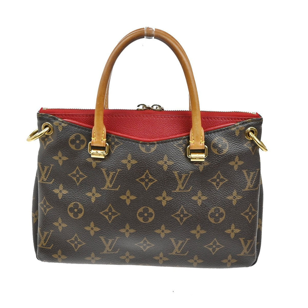 Louis Vuitton Pallas Tote Monogram Canvas With Leather Brown Canvas Handbag