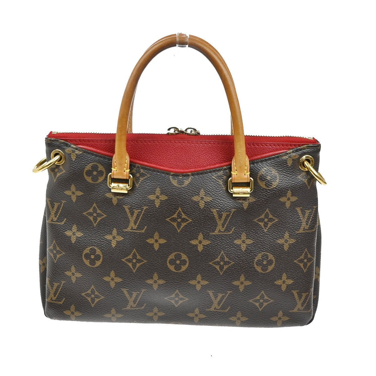 Louis Vuitton Pallas Tote Monogram Canvas With Leather Brown Canvas Handbag